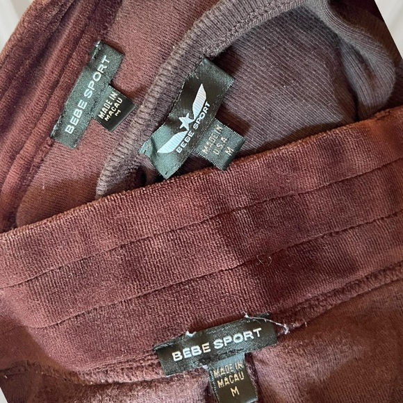 Bebe Sport | Brown Vintage Velour Set - Picture 6 of 8